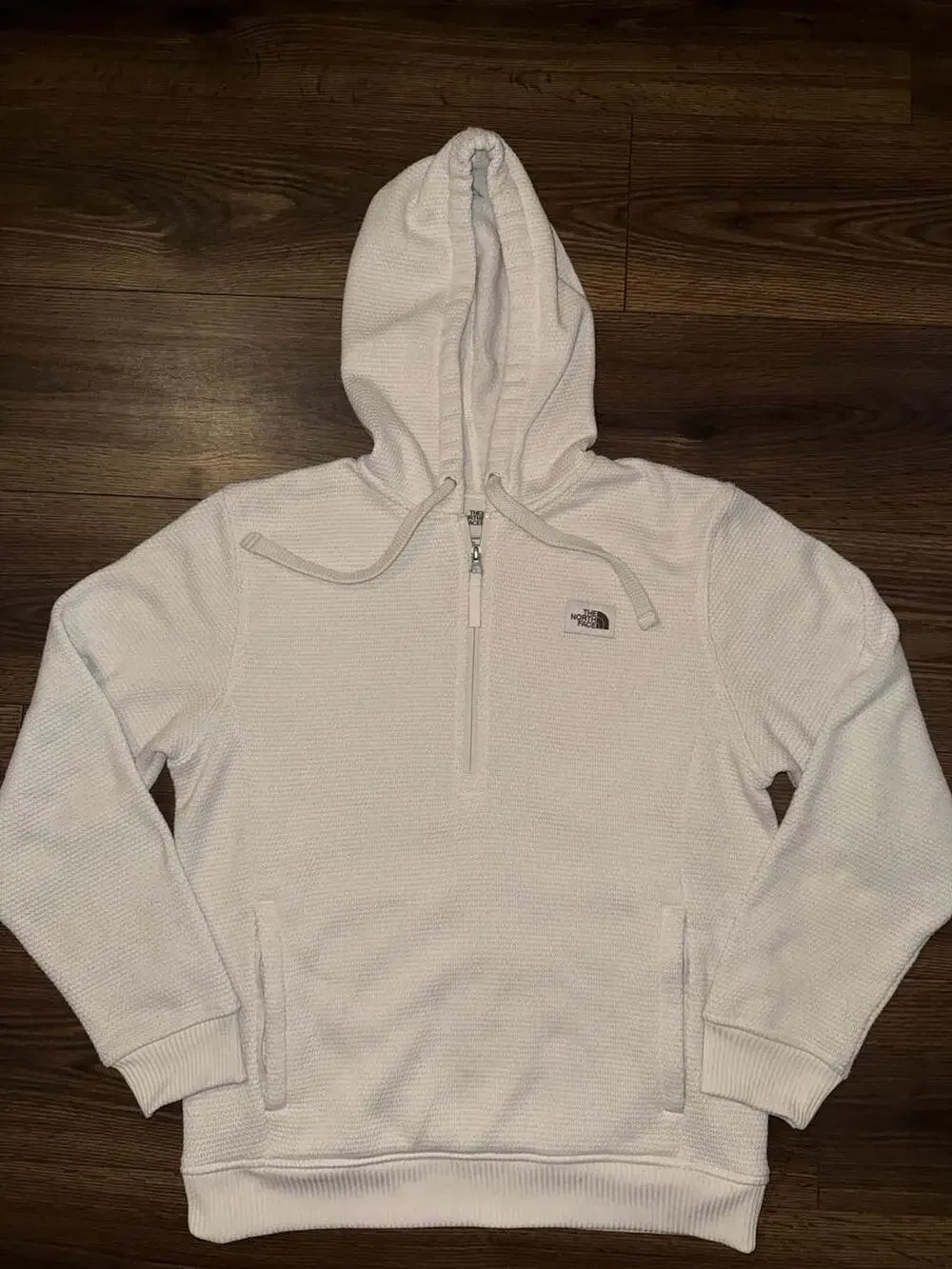 The North Face Mens Waffle Knit 1/4 Zip Hoodie Pullover